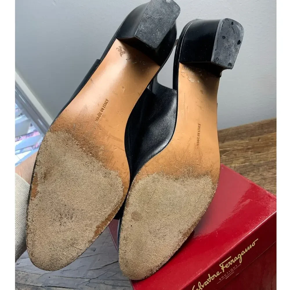 Salvatore Ferragamo Calotta‎ Slingback Vintage pumps size 7 AA
